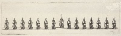 A Fleet in Line by Wenceslaus Hollar